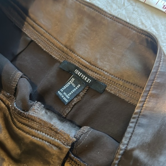 Forever 21 Brown Satin Wide-Leg Pants Size Medium - Picture 3 of 7